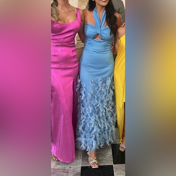 Beautiful Handmade light blue long dress - Picture 2 of 7